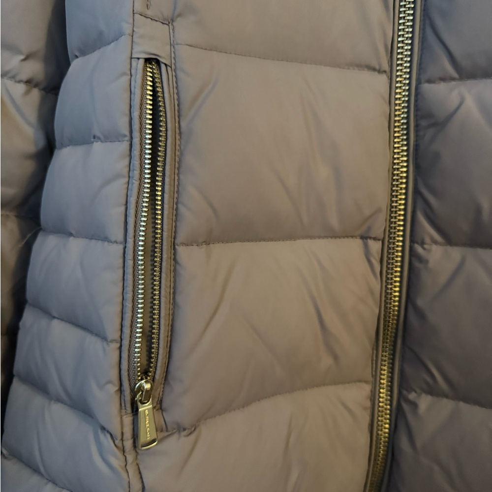 Tan Mid-Length Puffer Jacket - image 7